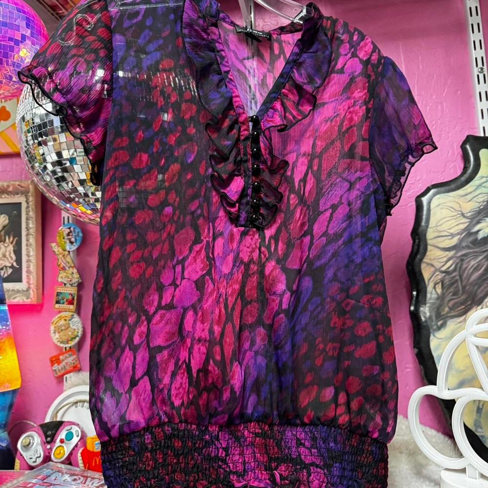 Purple pink sheer butterfly